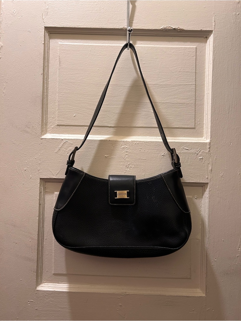 Carryland Black Shoulder Bag with Gold hardware